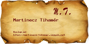Martinecz Tihamér névjegykártya